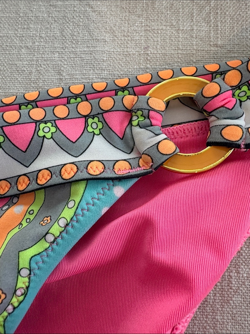 Victoria's Secret Pink Multi-Color Print Halter Bikini - Picture 4 of 5